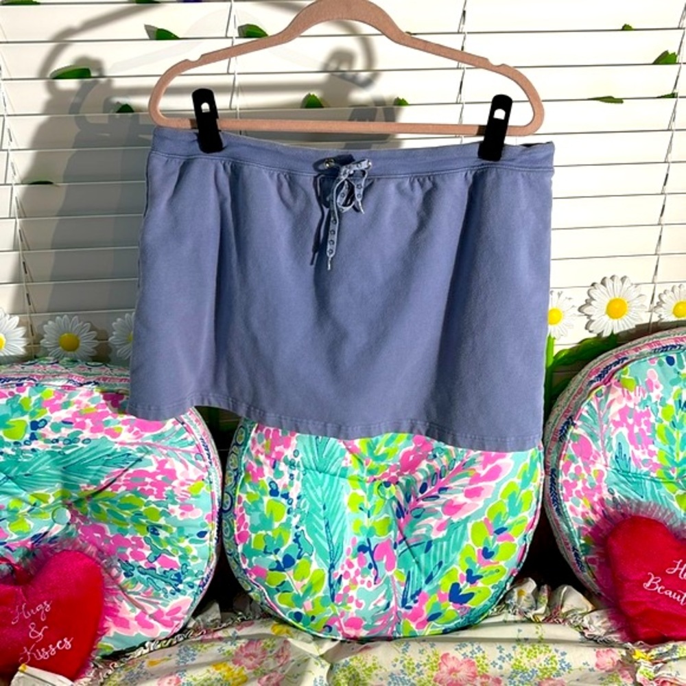 Raya Sun slate blue/heather cotton skort